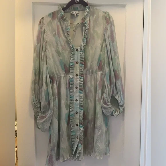 Ganni Micro Pleat Dress - Picture 8 of 8